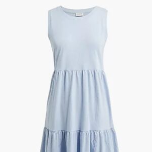 J. Crew Women's Light Blue Tiered Soft Knit Dress Size XL NWT $59